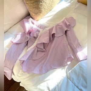 Off the shoulder striped top from English factory